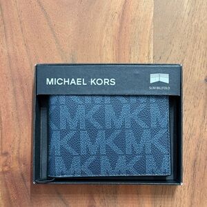 Michael Kors Men's Slim Billfold Wallet - Blue